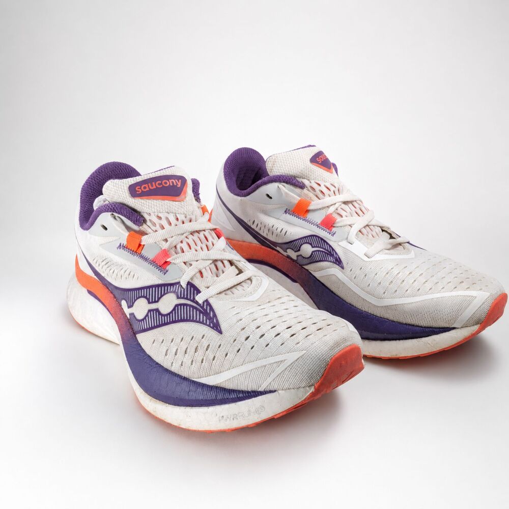 Saucony Women’s US 9 Endorphin Speed 4 Running Shoes White Purple | S10940-129